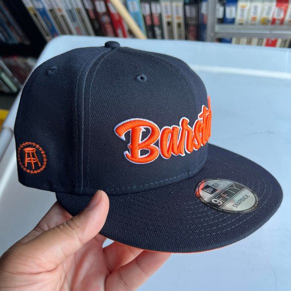 Barstool Sports 9Fifty New Era Black-Orange Hat Snapback Cap Men - Picture 3 of 7